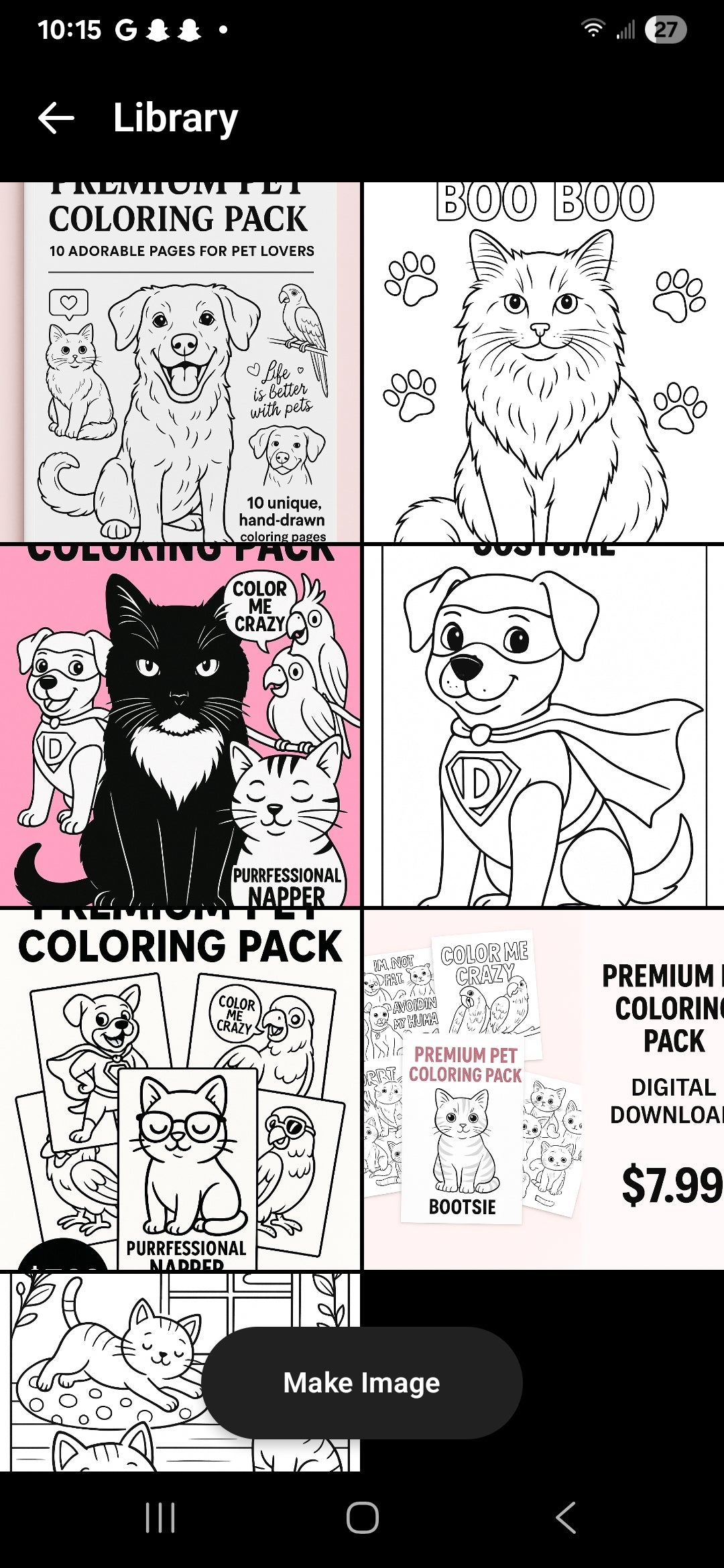 Ecstasy Pets Coloring Book